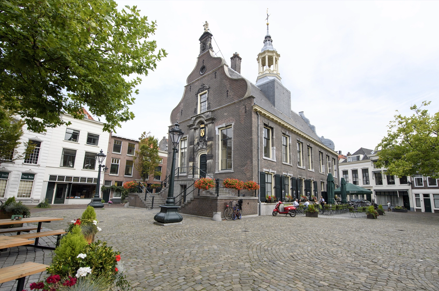 Historic Schiedam City Hall from 1538 with Renaissance architecture, captured during the private tour