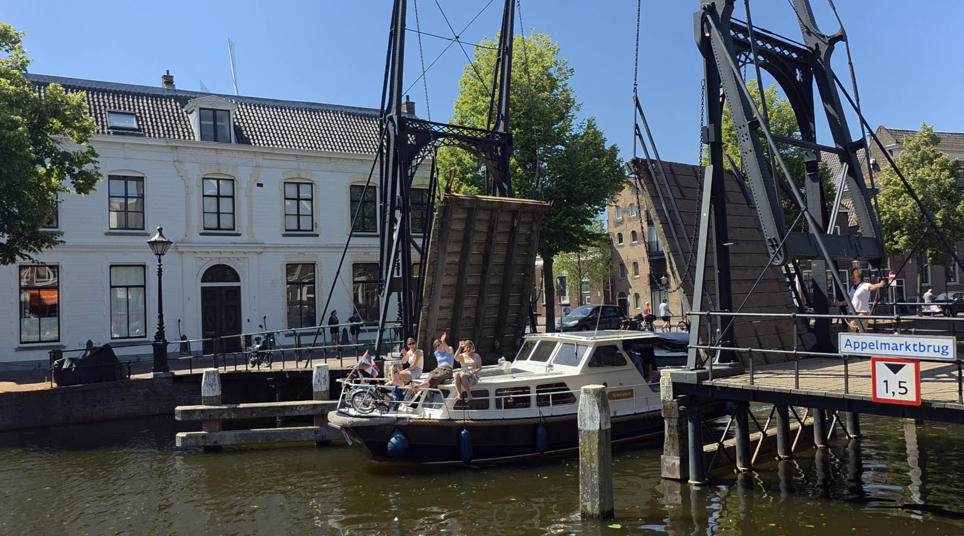 Historic canals and architecture in the centre of Schiedam