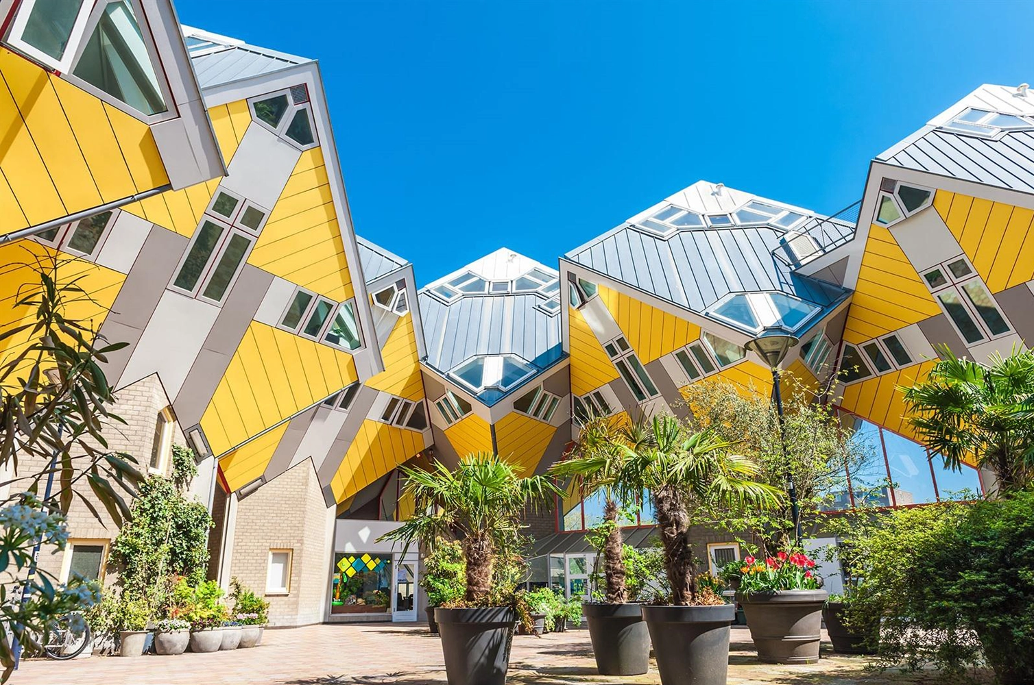 The Cube Houses (Kubuswoningen) in Rotterdam city center near Blaak Station