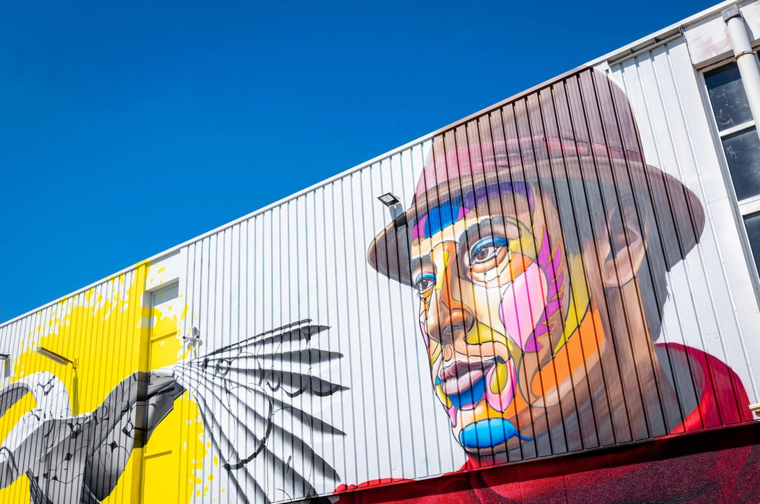 Colorful street art and murals in Rotterdam city center