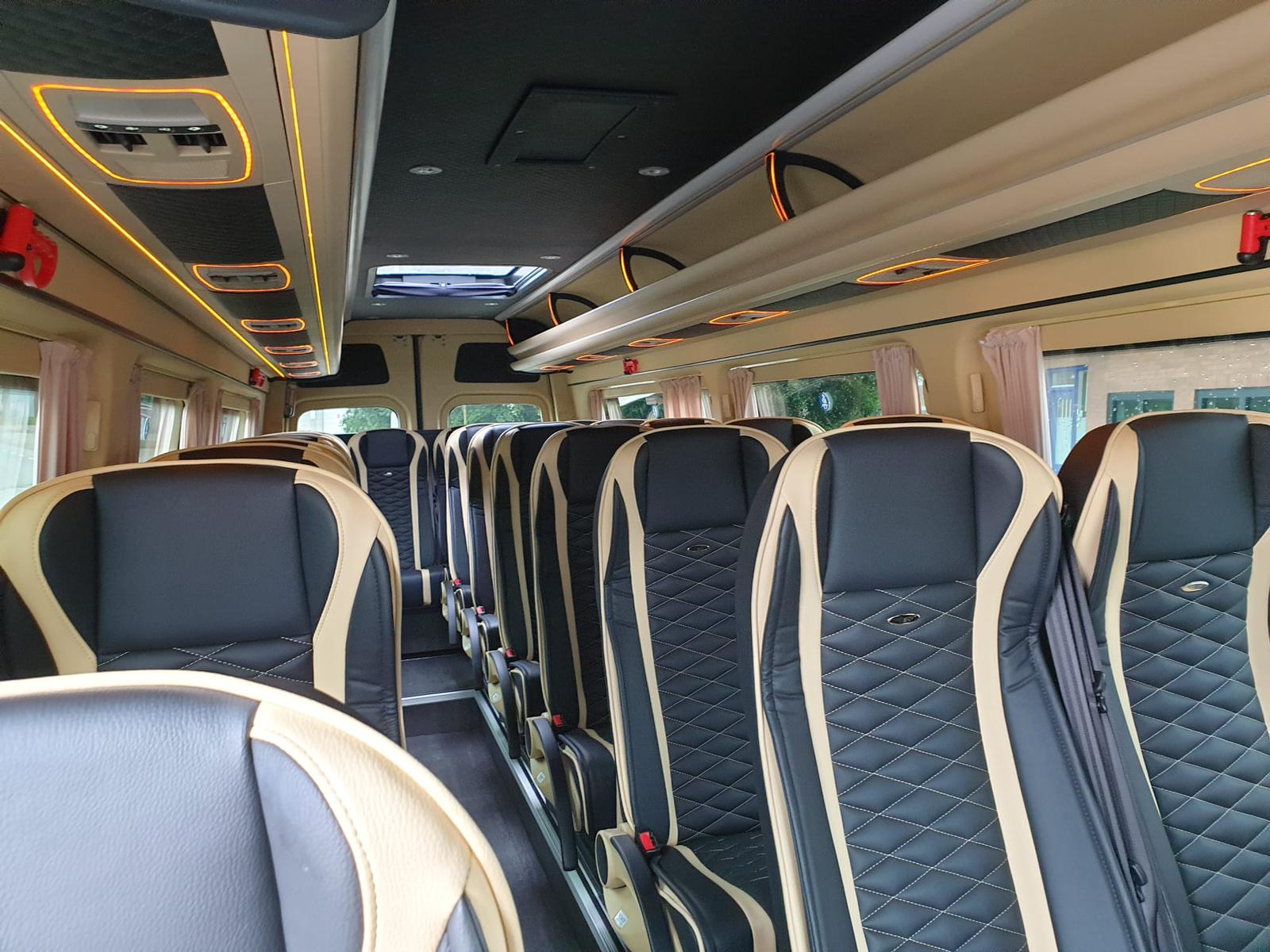 Comfortable minibus and coach transportation arranged for private group visits