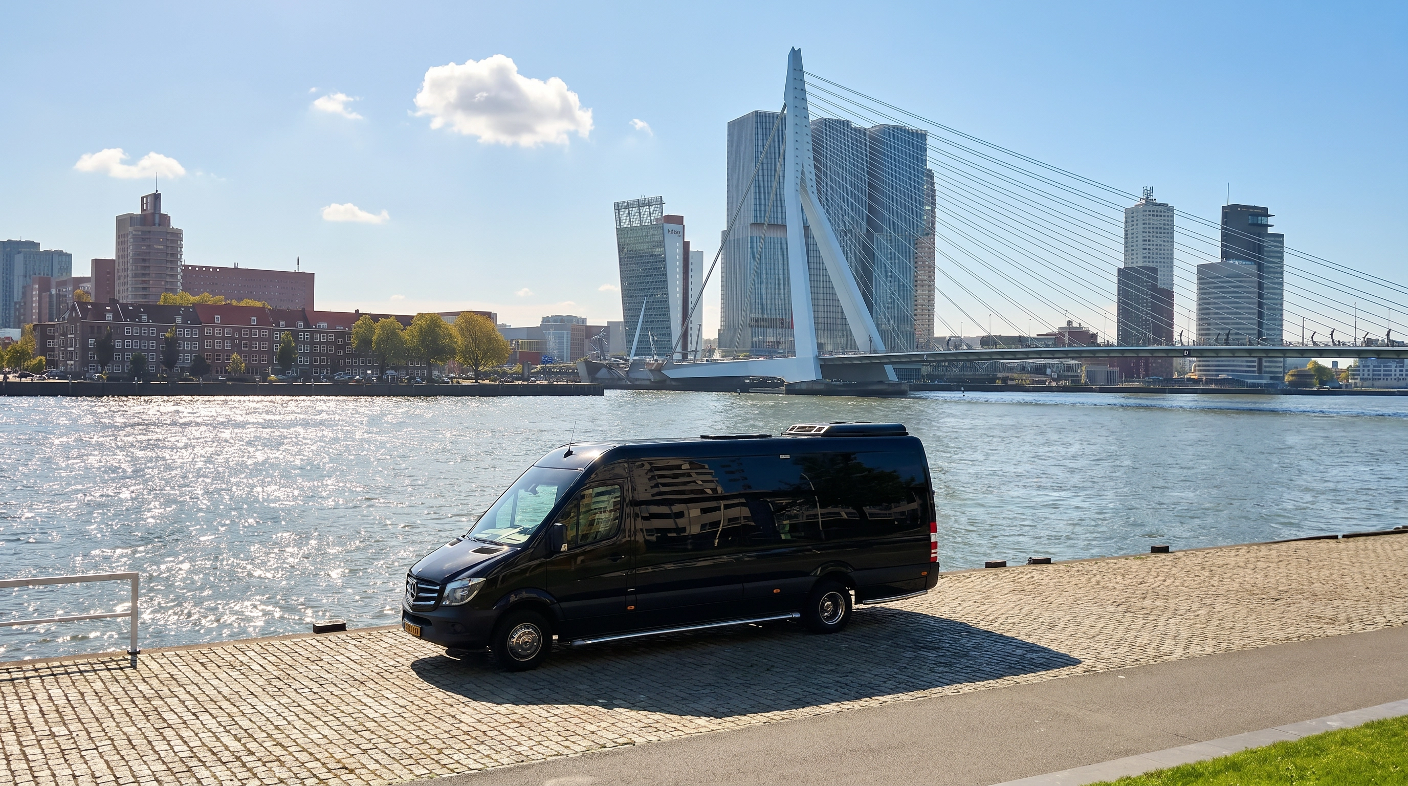 Private minibus used for a Rotterdam cruise shore excursion